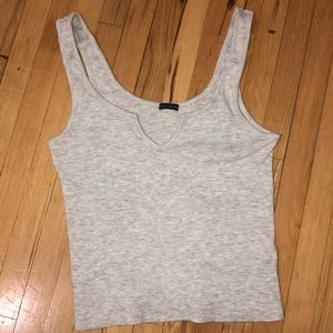 Gray cropped tank top